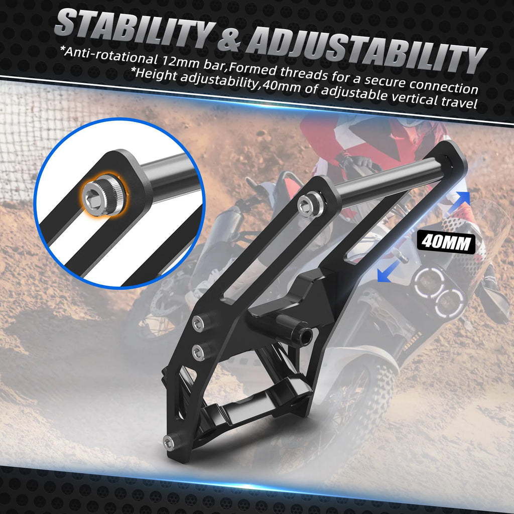 Alu Adjustable 12MM GPS Mount Holder Bracket for Ducati DesertX (2022–2024)