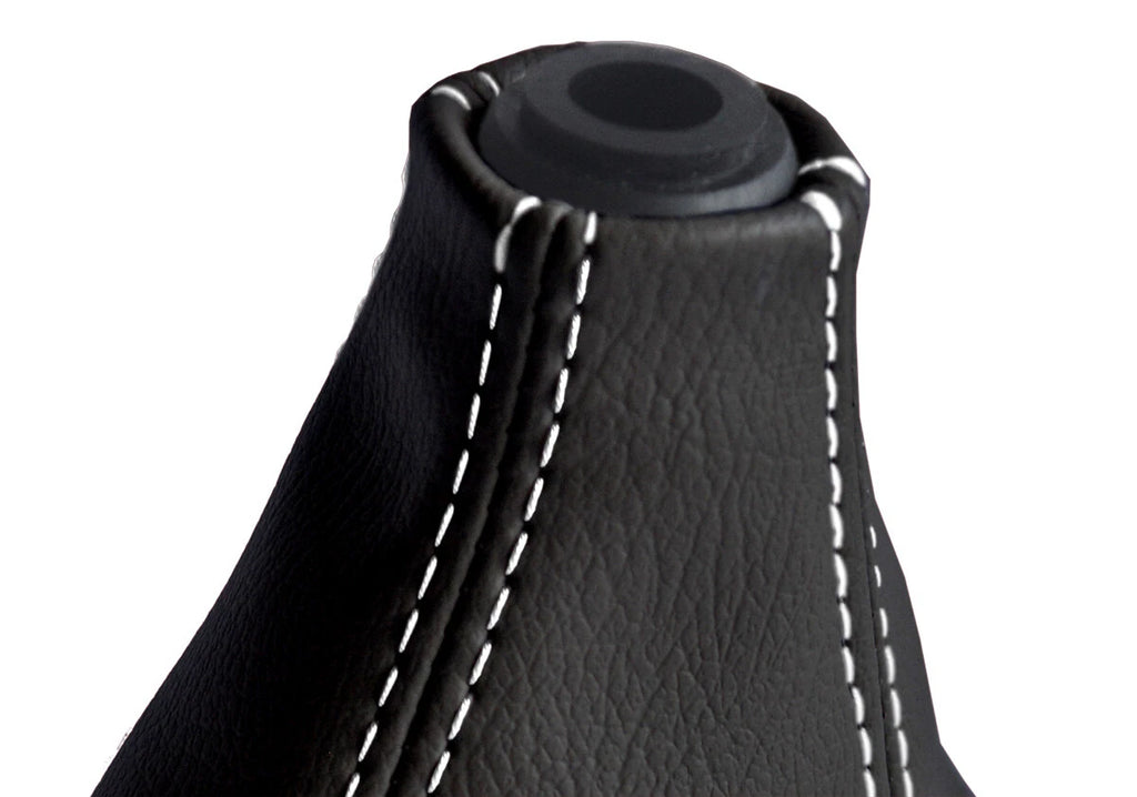 Leather Manual Shift Boot Cover for Nissan Skyline R32 (1989–1993) White Stitch