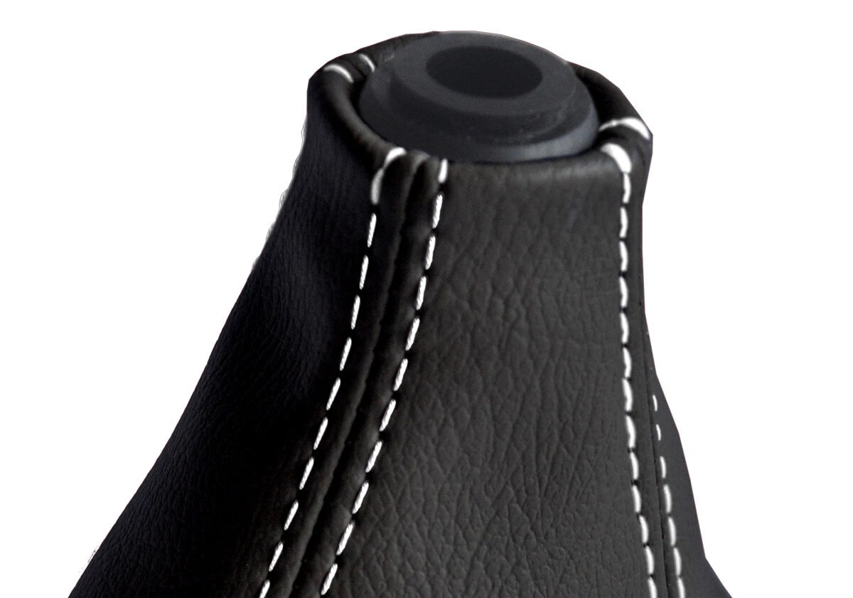 Leather Manual Shift Boot Cover for Nissan Skyline R32 (1989–1993) White Stitch