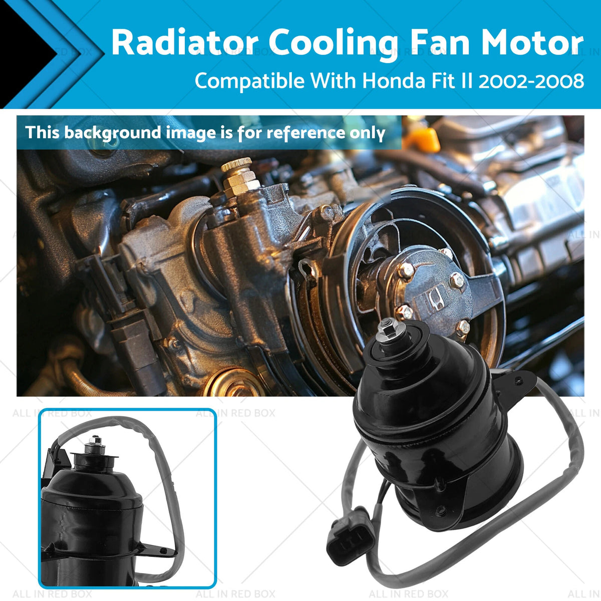 Radiator Cooling Fan Motor for Honda Fit II (2002–2008) 19030-PWA-J51