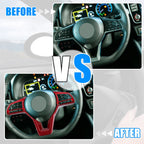 Red ABS Plastic Steering Wheel Cover Trim for Nissan Altima (2019–2022)