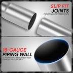 2Pcs 90 Degree U Bends for Exhaust Pipe (2" OD, 18-Gauge)