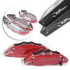 4 x 3D Metal Brake Caliper Covers for Universal Car - Large & Medium Red