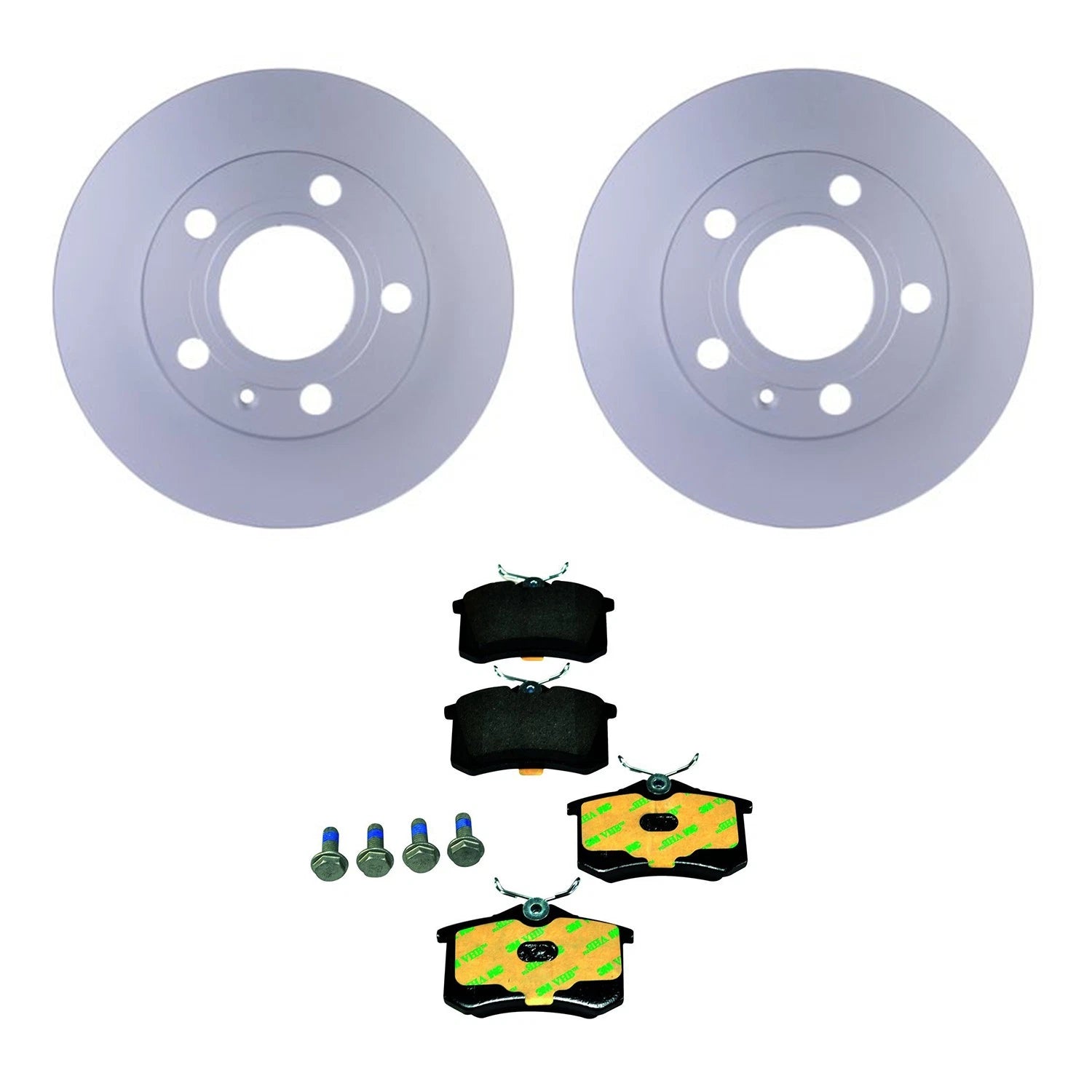 Rear Rotors Low-Met Disc Brake Pad Kit for Audi A4 Quattro (C AMB)