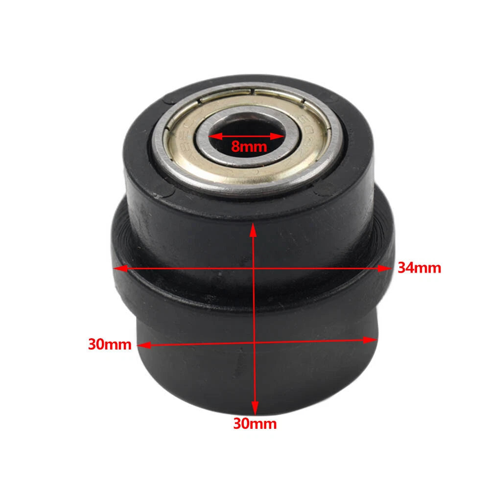 Chain Pulley Roller Slider Tensioner Wheel Guide for Street Bike (8MM)