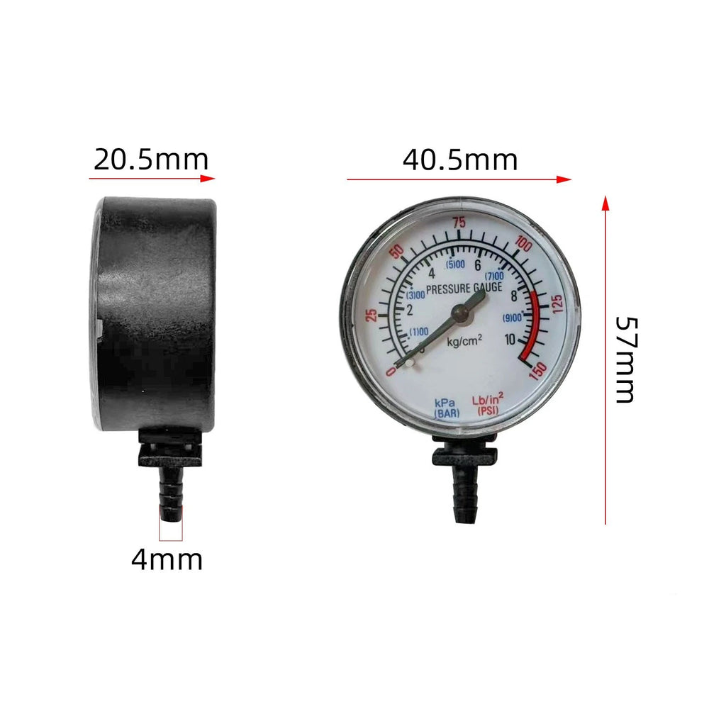 4mm Air Pressure Gauge for Car Tire Inflators (40 PSI)