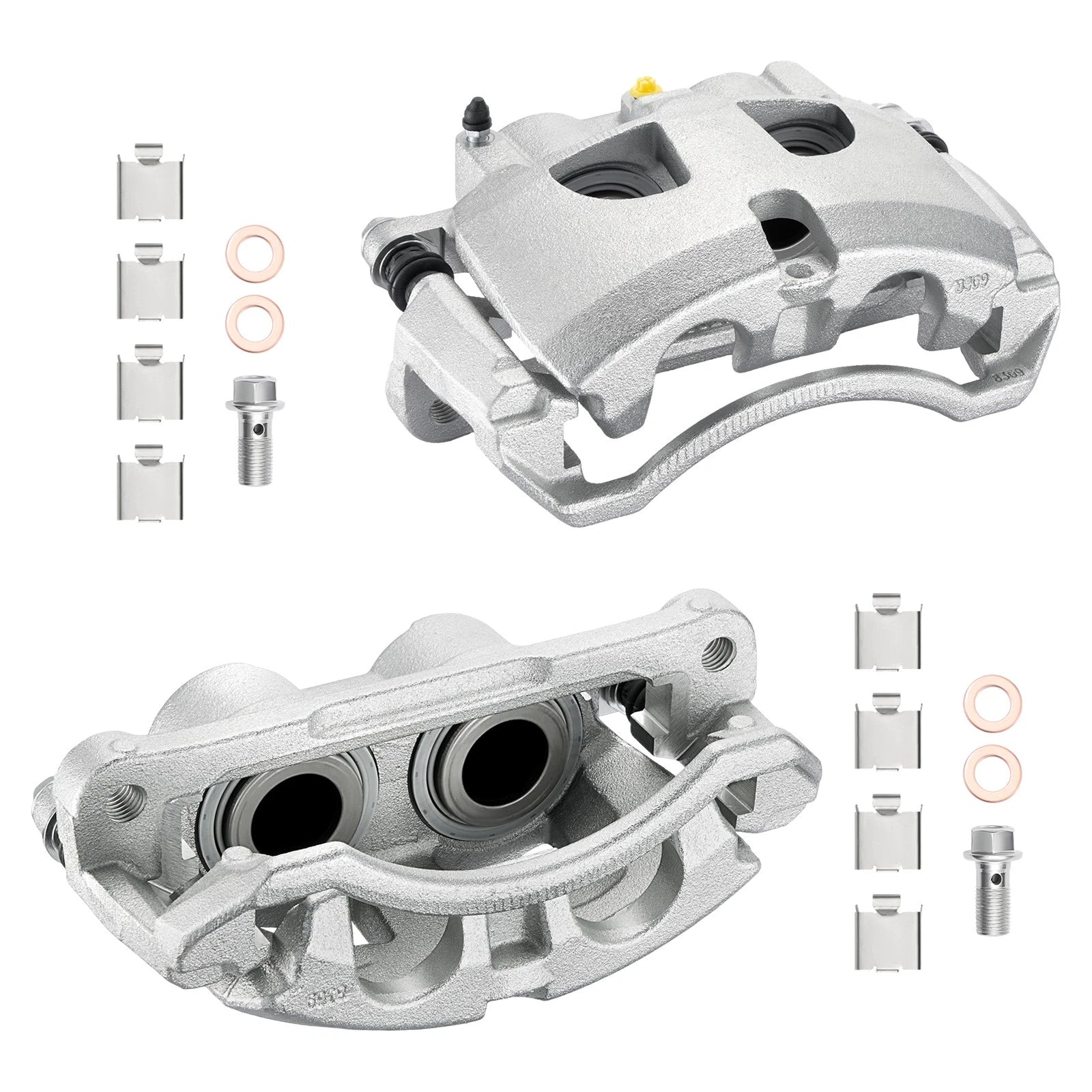 2X Front Brake Calipers w/ Bracket for Ram 4000 (2009–2010) & Ram 2500 (2011–2013)