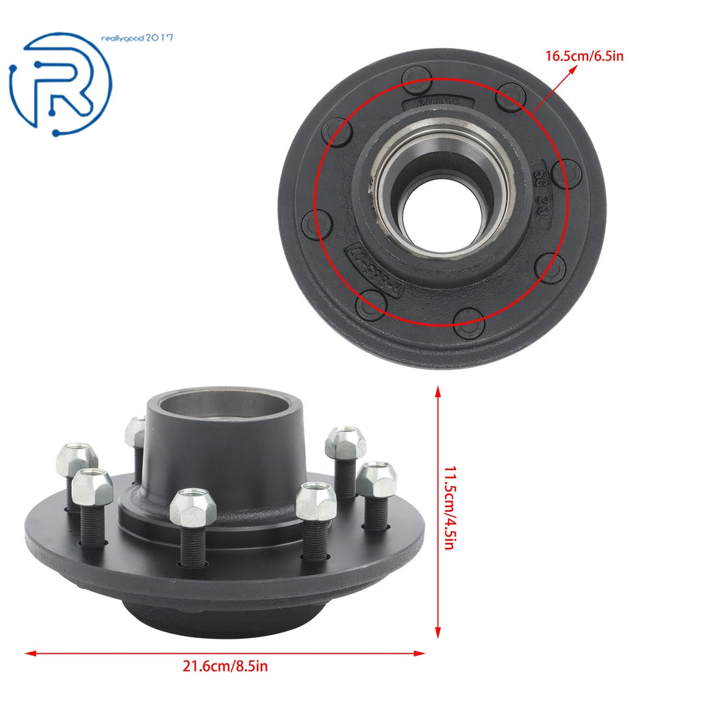 Idler Hub Kit for 7000 lbs Axle #42 Spindle (8 on 6.5" Bolt Circle)
