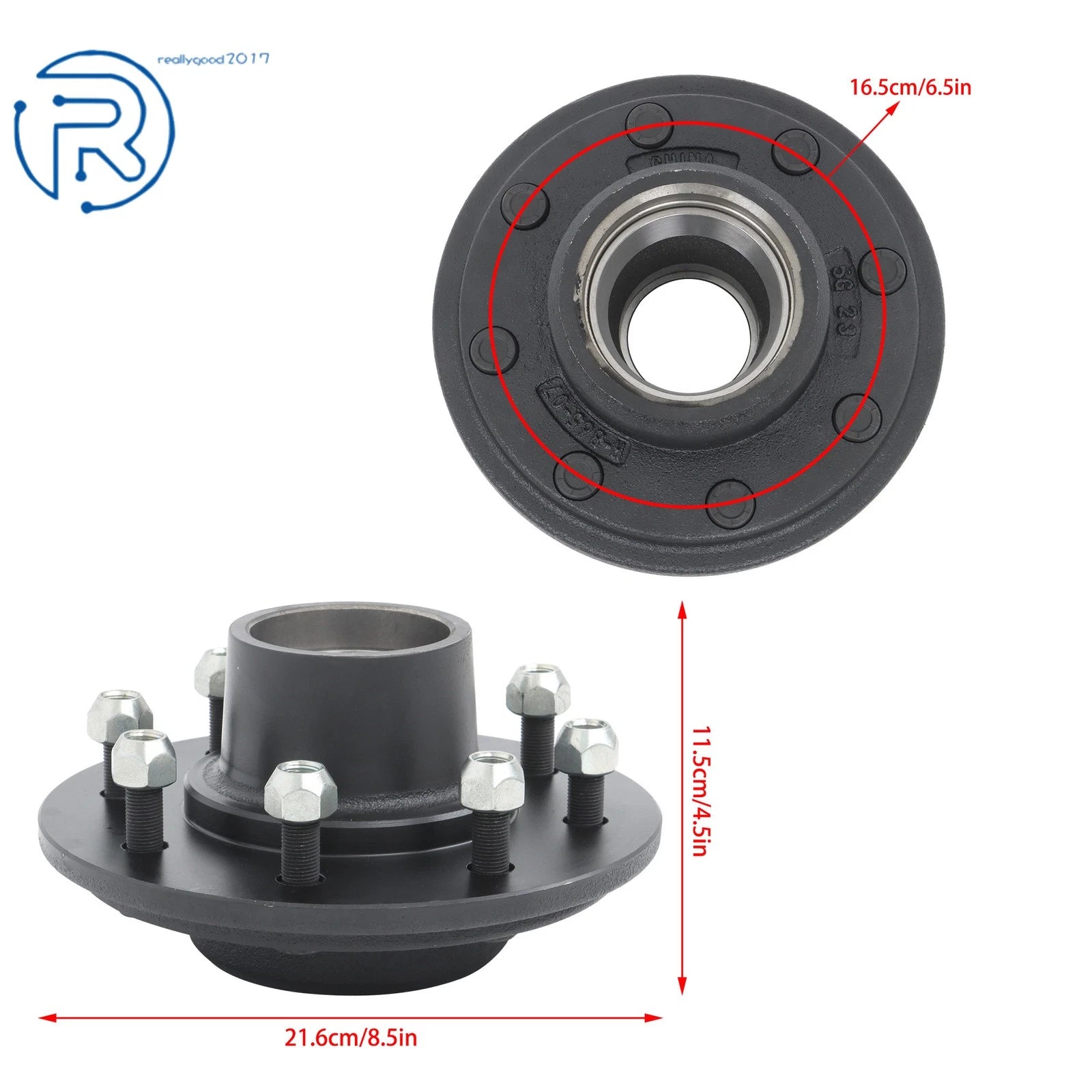 Idler Hub Kit for 7000 lbs Axle #42 Spindle (8 on 6.5" Bolt Circle)