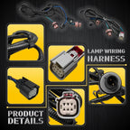 Tail Light Lamps Wiring Harness LH RH Pair for Silverado 2500HD 3500HD (2016–2019)