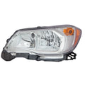 Replacement Driver Side Halogen Headlight Assembly w/Chrome Bezel
