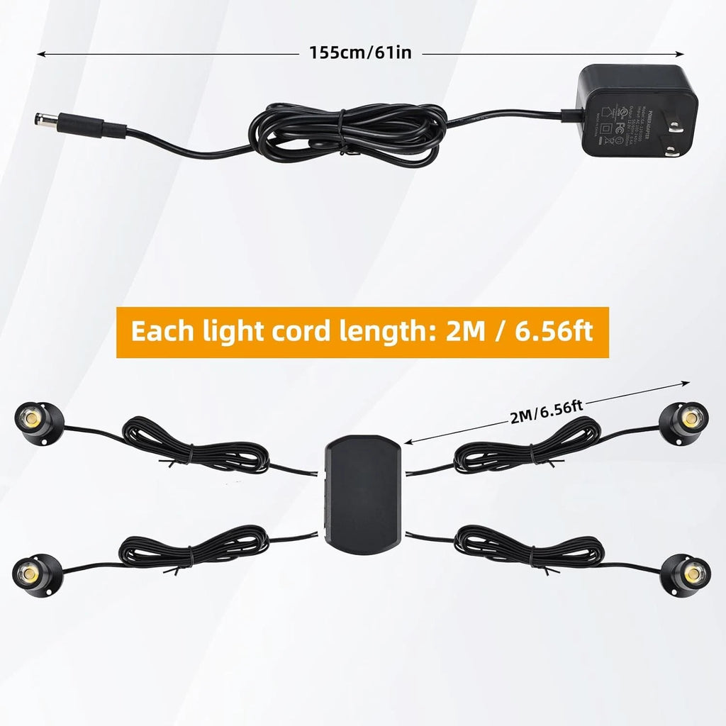 4 Pack LED Mini Spot Ceiling Lamp for Recessed Downlight Cabinet Lighting