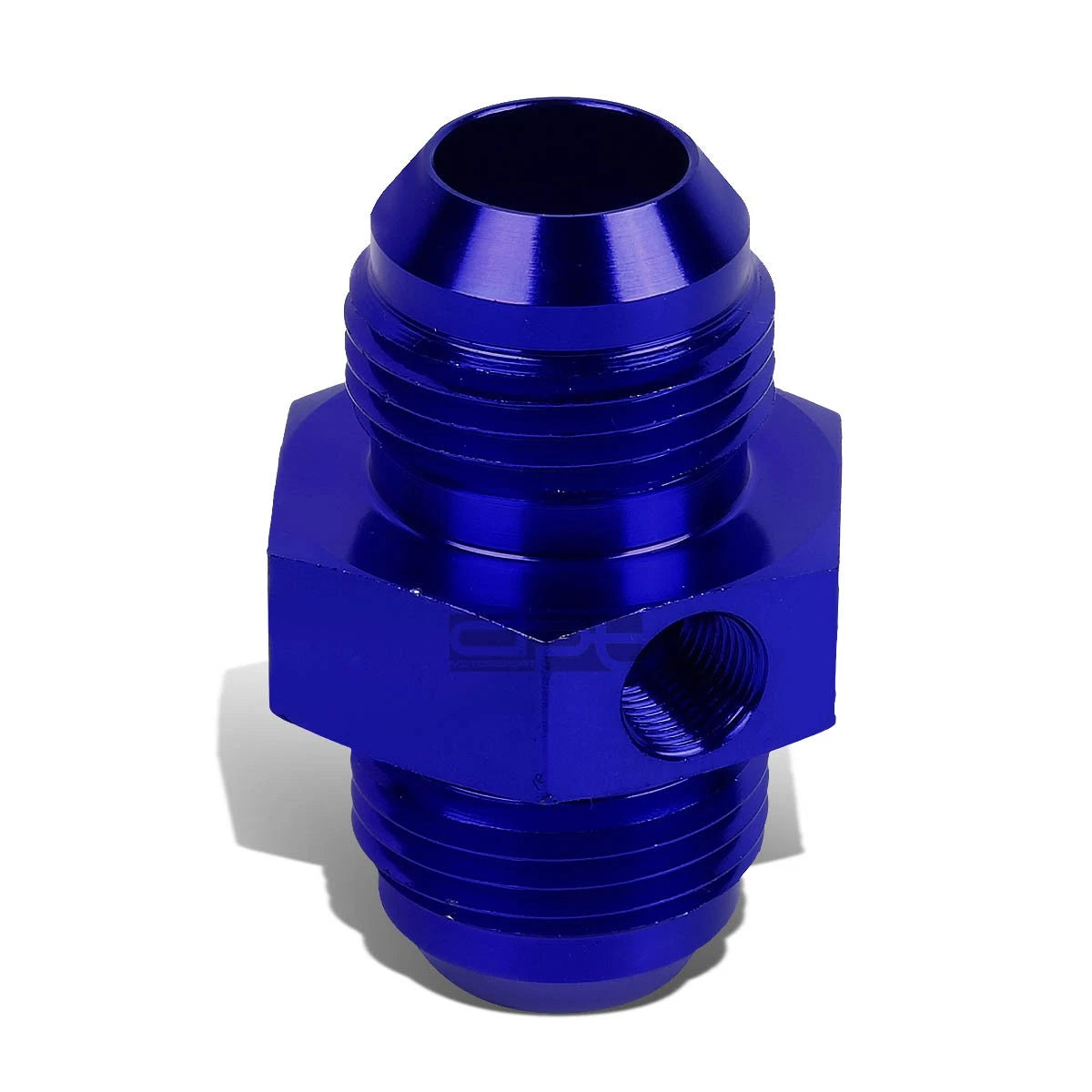 12AN Male Union Fitting Adapter for AN12 (1/8" NPT Side Port) Blue Aluminum