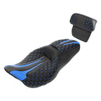 Seat Backrest Pad for Harley Street Glide (2014–2023) - Black Blue