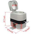 Portable Toilet 24L 6.3 Gallon for Camping Travel Piston Pump Commode