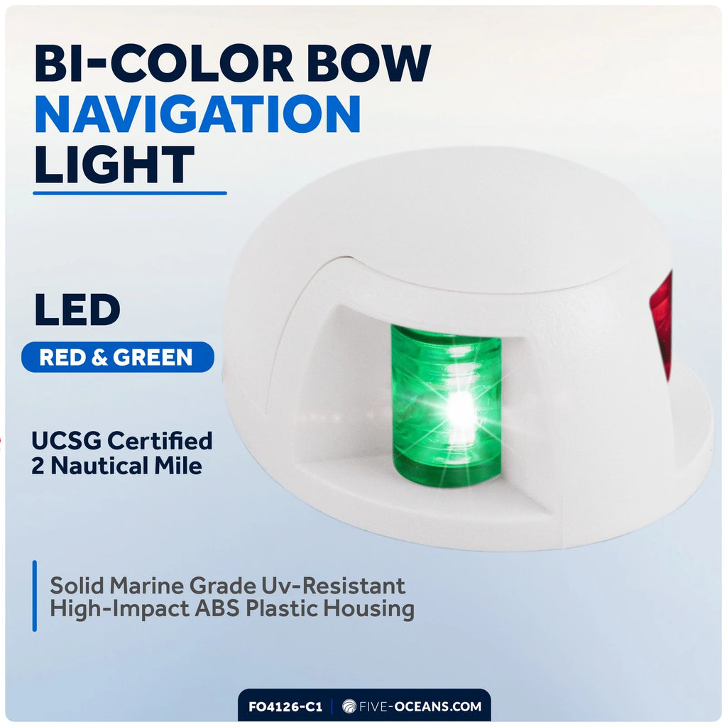 LED Bi-Color Bow & 360 All Round Anchor Navigation Light for Boats