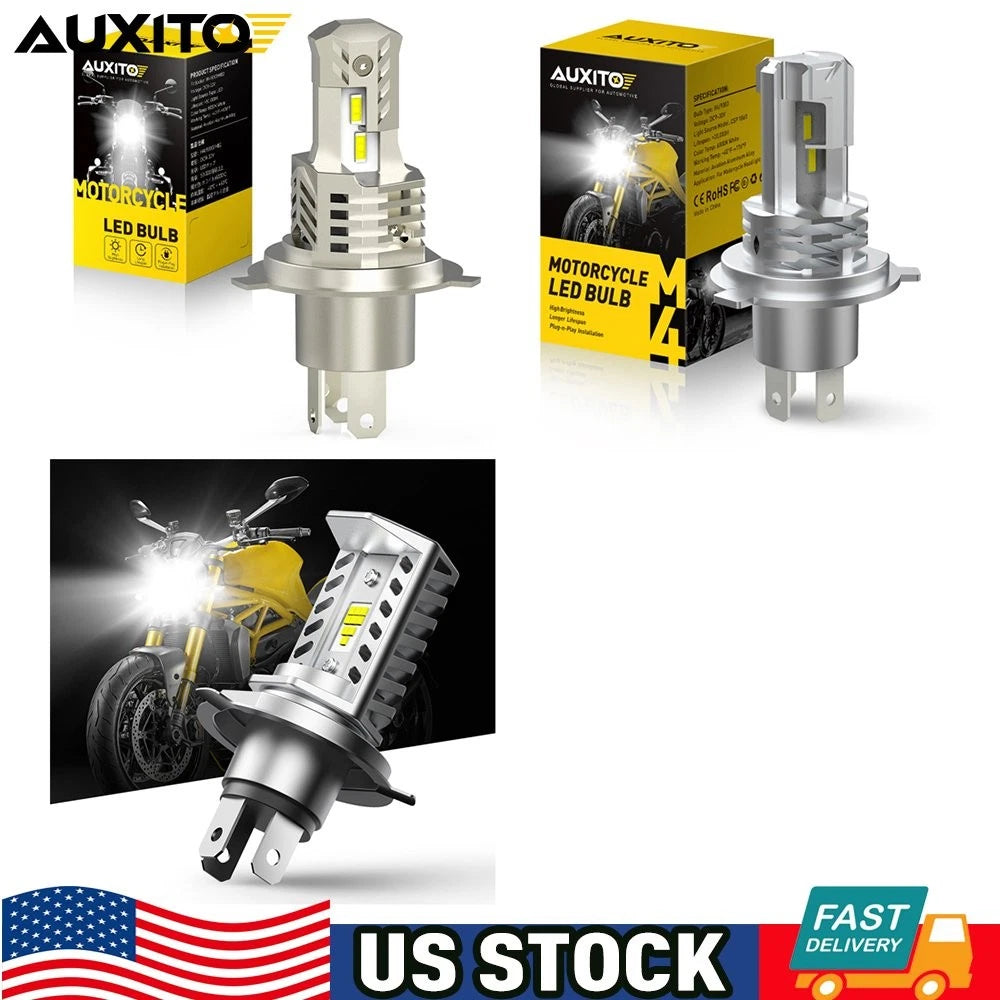 AUXITO H4 9003 LED Bulb for Motorcycle Headlight (Hi/Lo Beam)