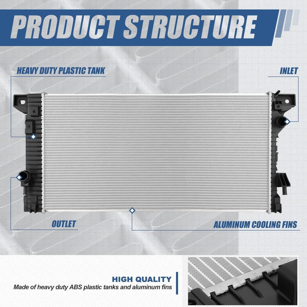 Radiator for Ford F150 3.5L 5.0L (2015–2020), Expedition, Navigator (2018–2021) 13510