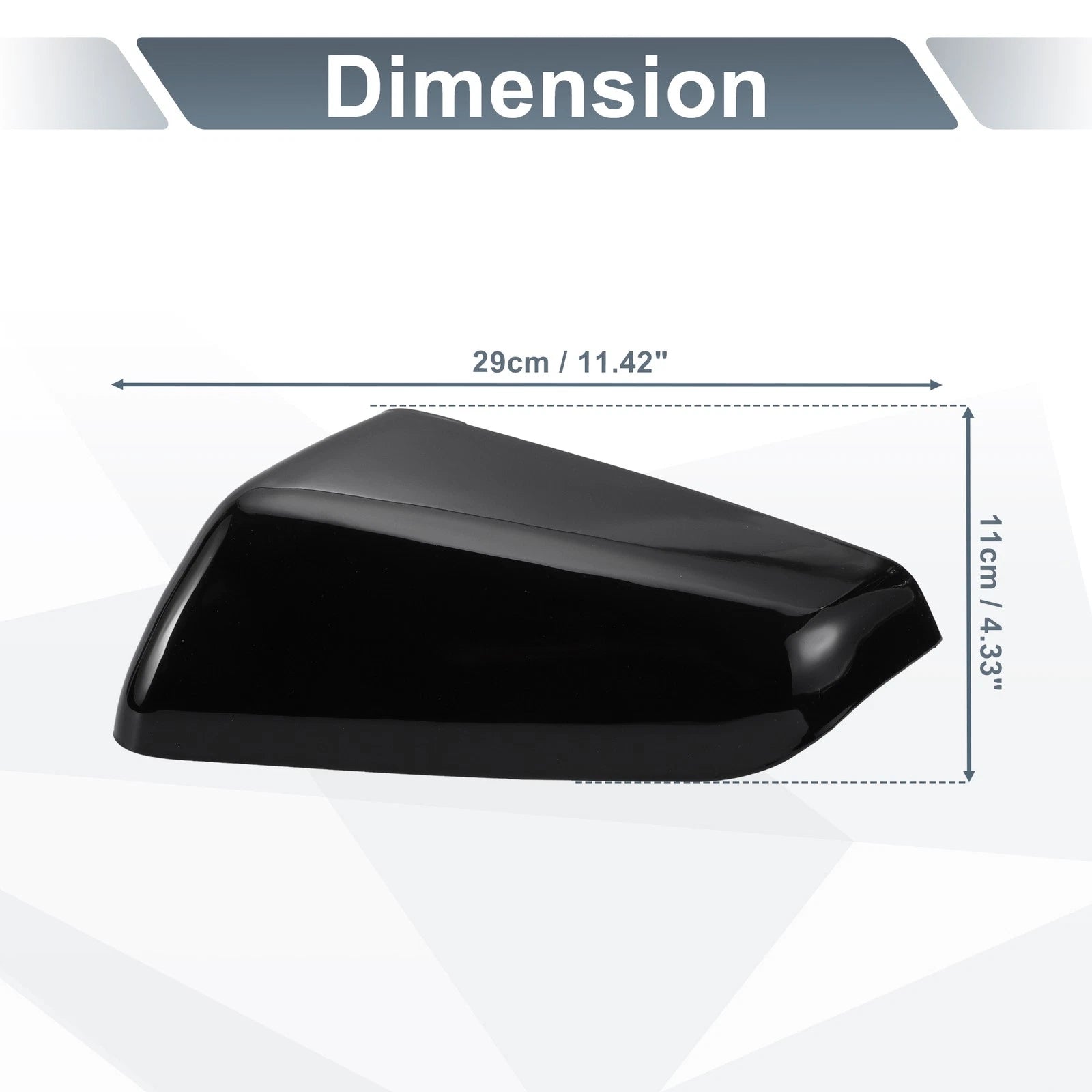Left Side Rearview Mirror Cover Cap Gloss Black for Chevy Equinox (2010–2017)