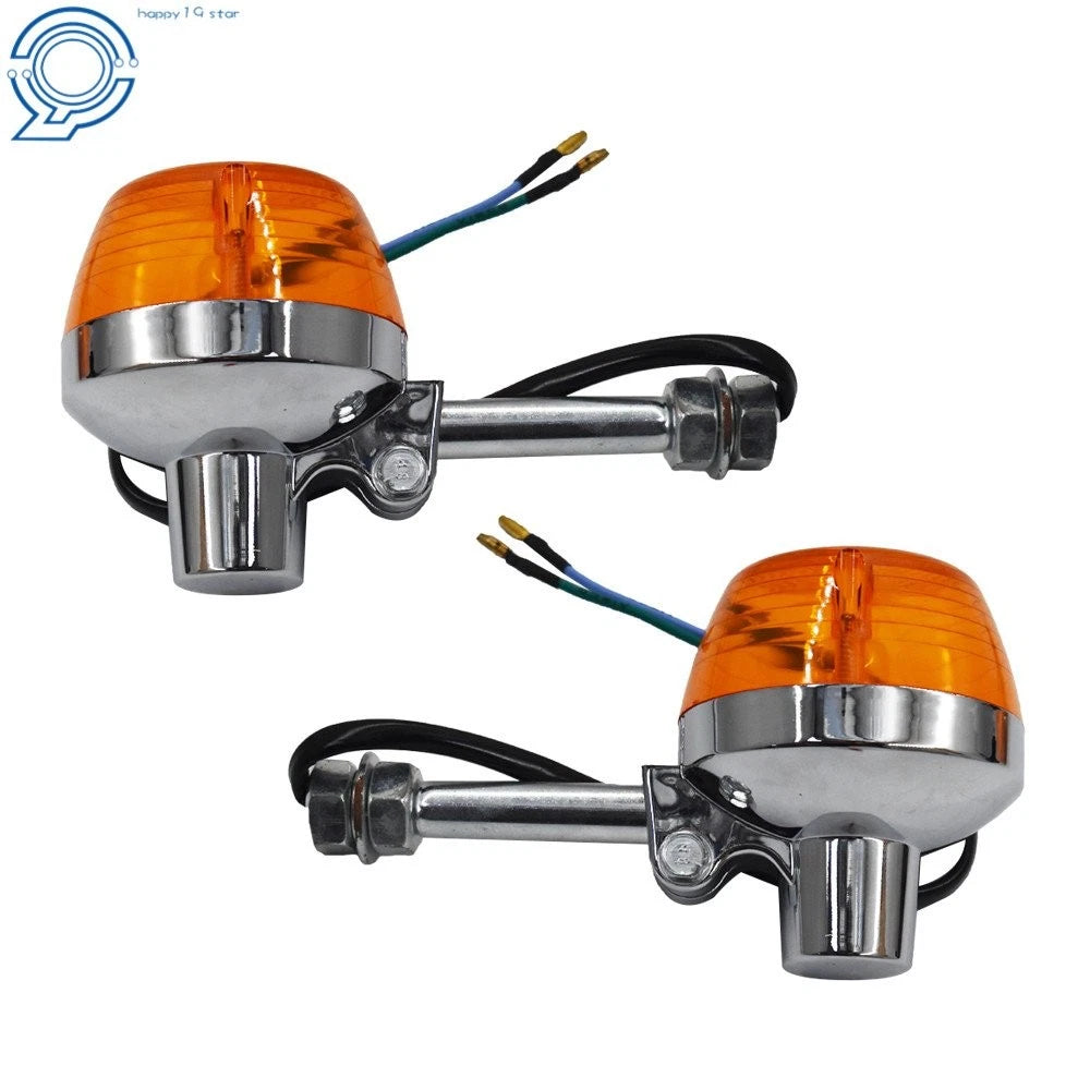 Pair Turn Signal Lights for Honda CT70 CT90 XL100 CB350 CM400 CB450 (1969–1982)
