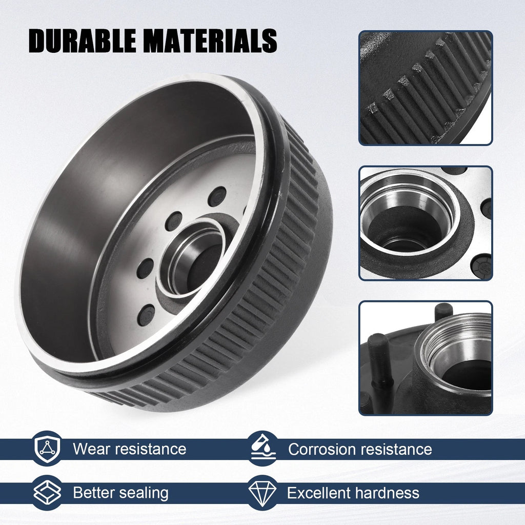 Trailer Hub Brake Drum for 8K Axle (12-1/4"x3-3/8")