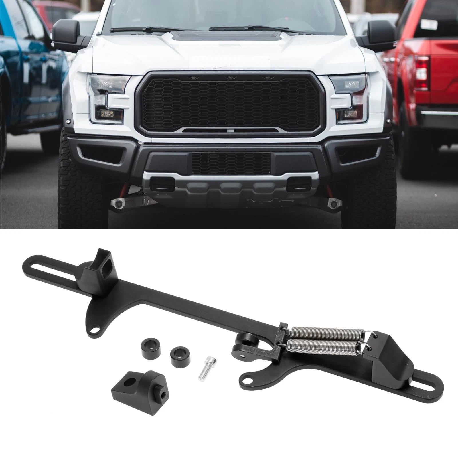Throttle Cable Spring Bracket Kit for 4500 Series (Aluminum Alloy, Black)