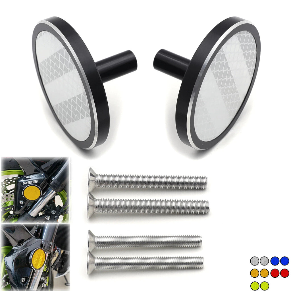 White Round Reflector with M5 M6 Screw Bolt for Kawasaki Ninja Honda CB