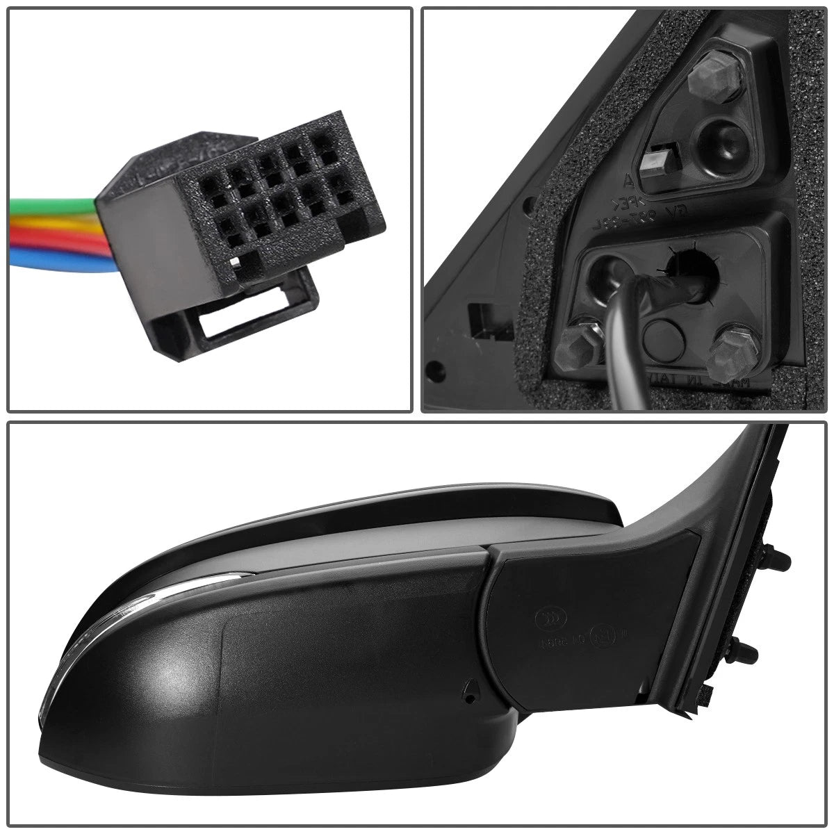 Powered Heated Door Mirror Right for Toyota Highlander (2017–2019) TO1321361