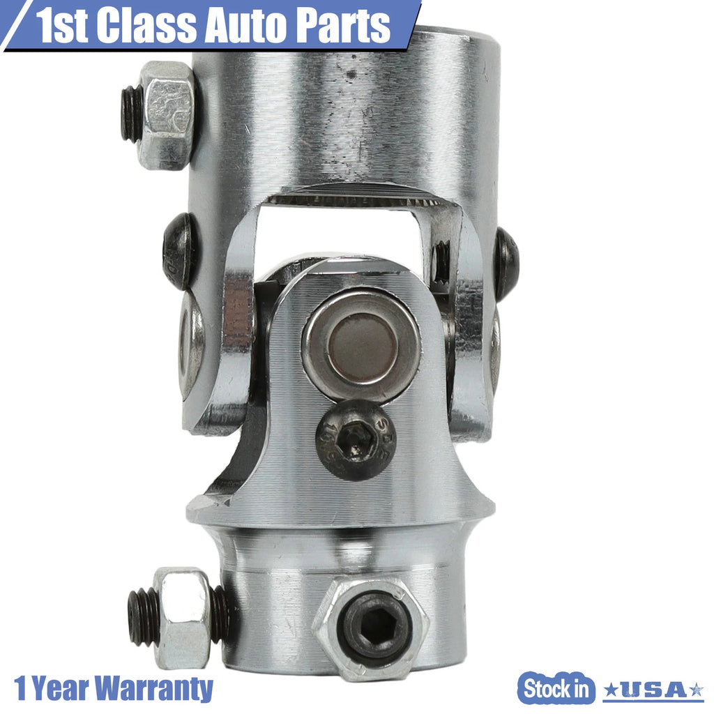 Chrome Steering U Joint for Rat Street Rod (1"-48 Spline x 3/4" DD)