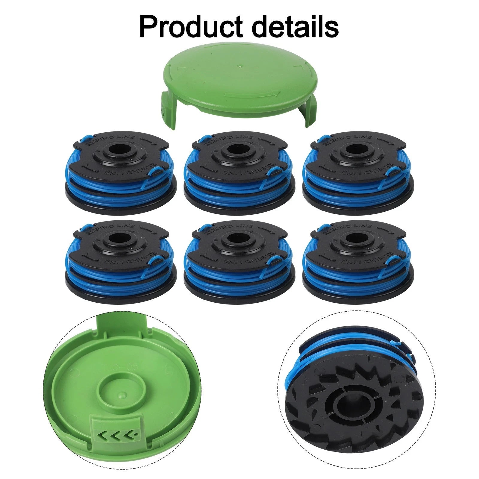 7 Piece Spool Set for Greenworks 21212 21272