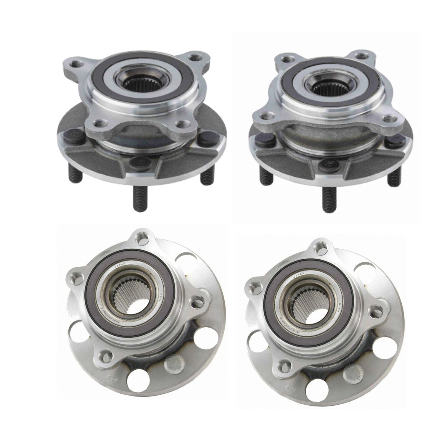Moog Front & Rear Wheel Bearing and Hub Assemblies Kit for Lexus GS350 IS250 (2006–2019)