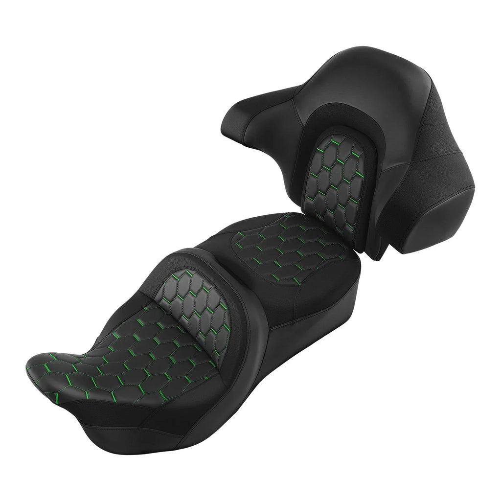 Driver Passenger Seat & Backrest for Harley Touring Road Street Glide (14-23)