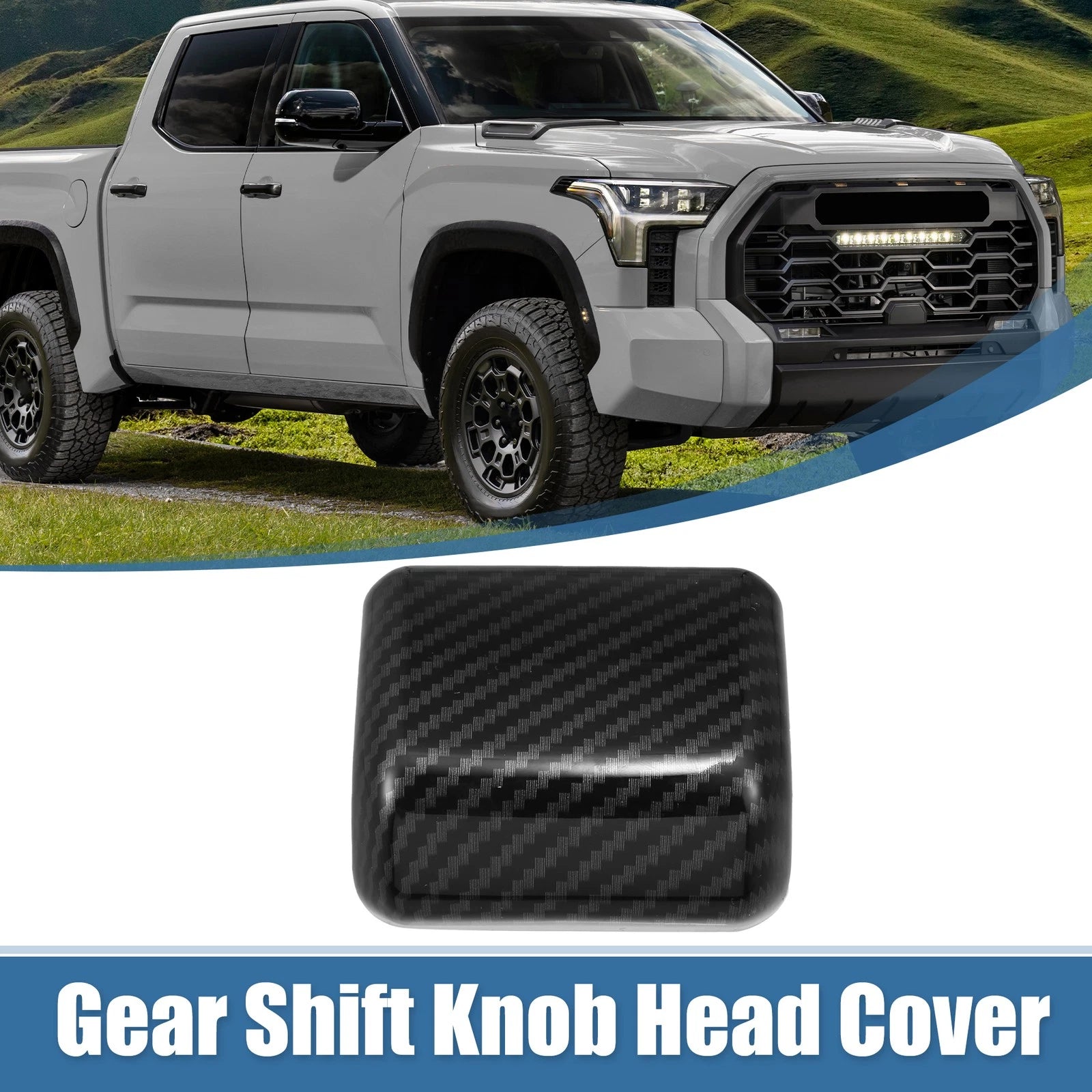 Carbon Fiber Pattern Gear Shift Knob Head Cover for Toyota Tundra (2022–2023)