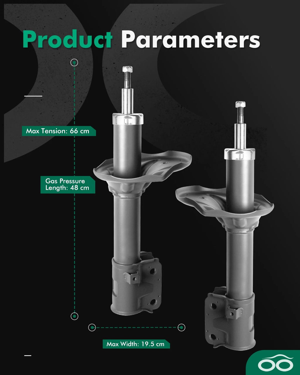 Set of 2 Shocks Struts for Hyundai Tucson (2005–2009) Kia Sportage (2005–2010)