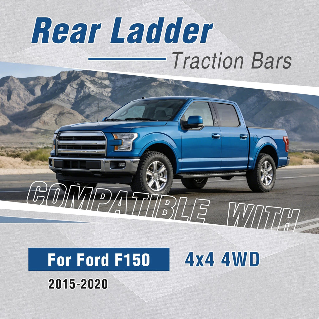 Rear Ladder Traction Bars with Mounting Brackets for Ford F-150 4x4 (2015–2020)