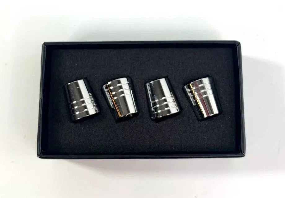 Valve Stem Caps Tapered Chrome Replacement for Ford Dodge Jeep (2009–2026)