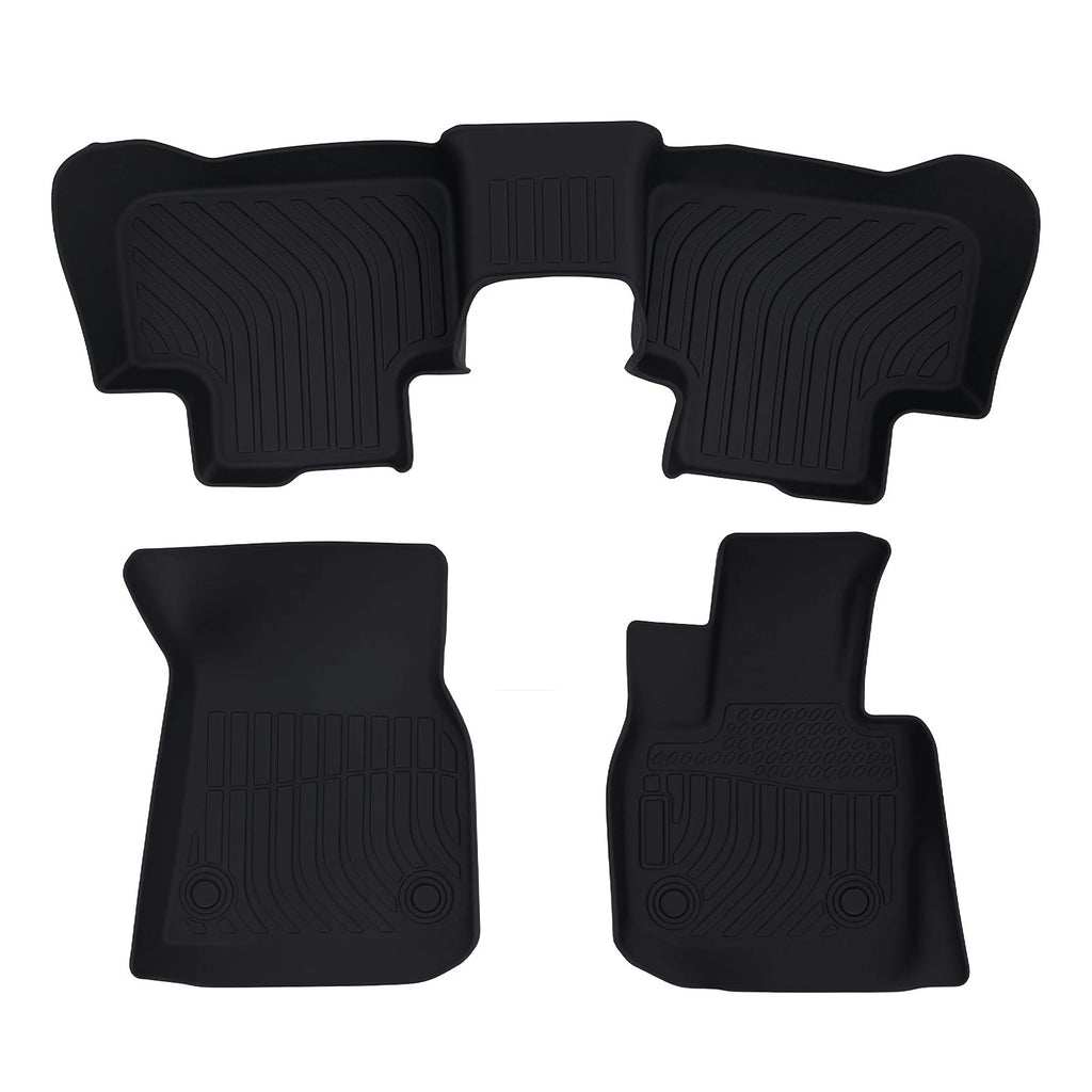 All-Weather TPE Floor Mats for BMW X3/X4 (2018–2025) Black Waterproof