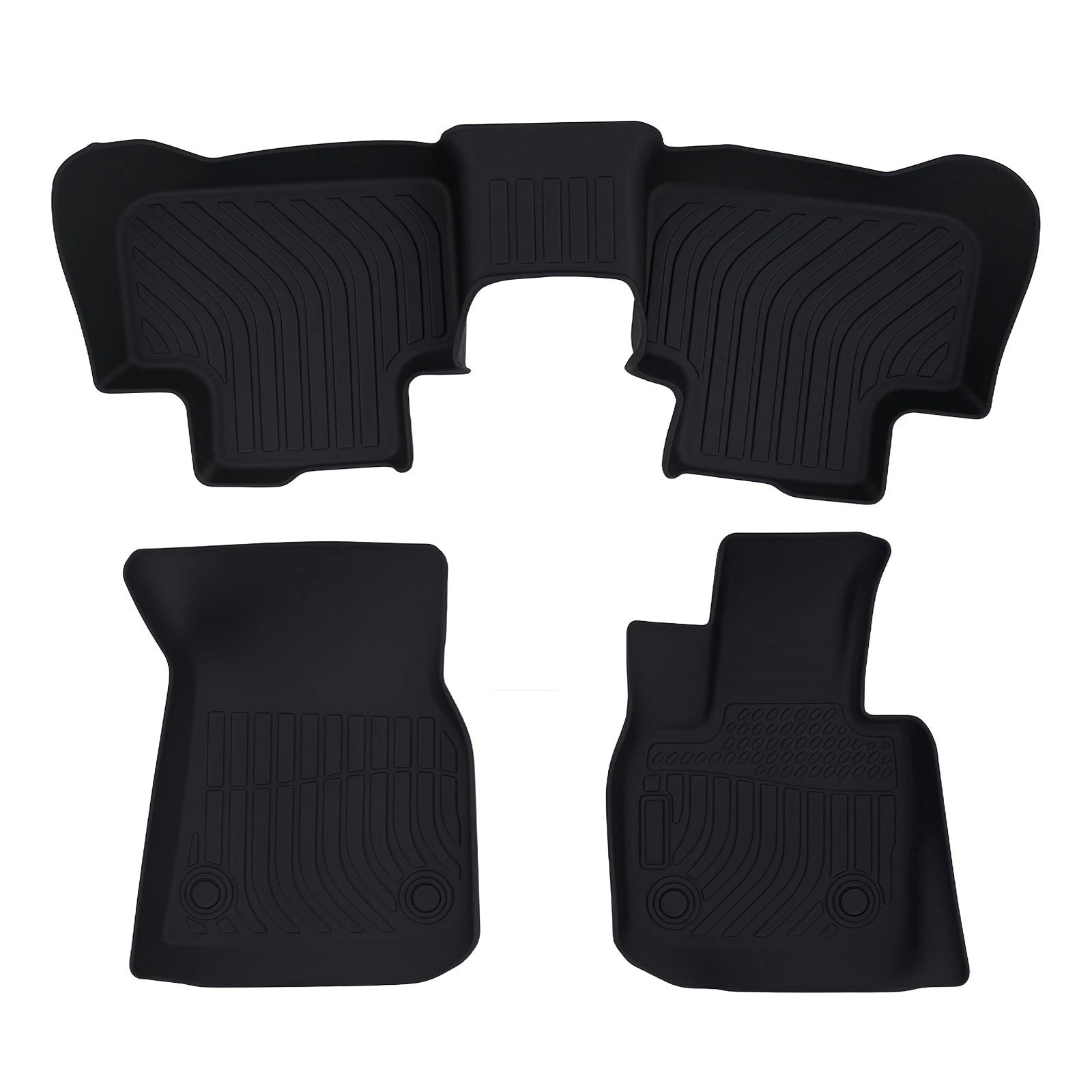 All-Weather TPE Floor Mats for BMW X3/X4 (2018–2025) Black Waterproof