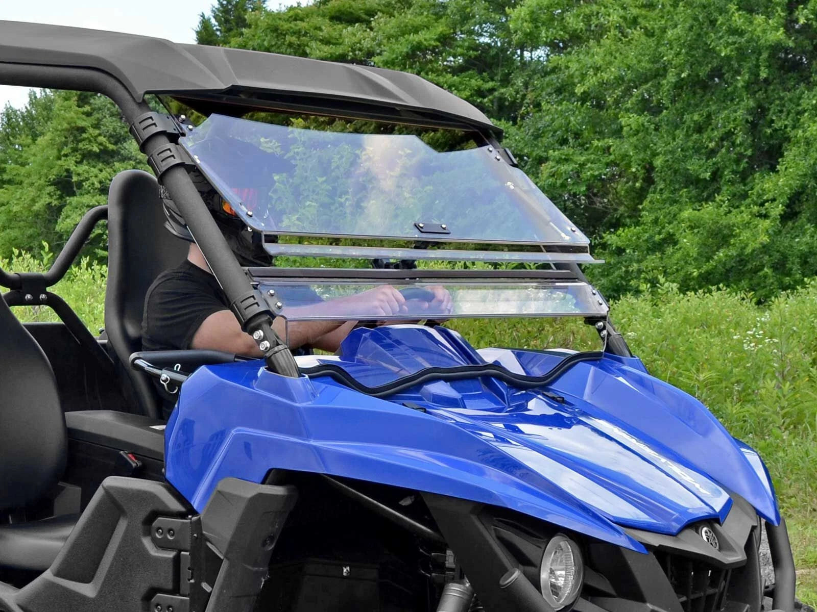 Heavy Duty Scratch Resistant Flip Windshield for Yamaha Wolverine (2015–2018)