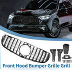 Front Upper Bumper Grille for Mercedes-Benz GLC250 2017-2018 Gloss Black