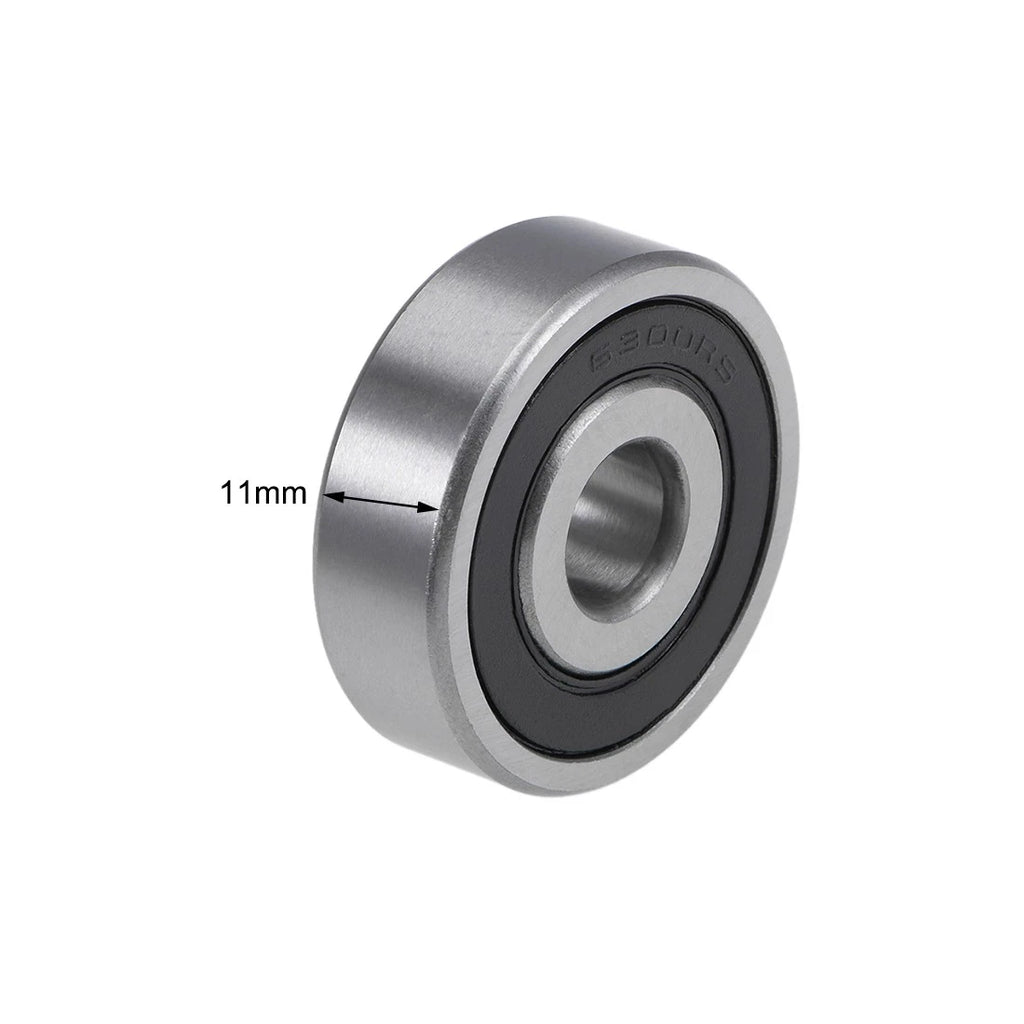Set of 2 Deep Groove Ball Bearings 10x35x11mm Z2 6300-2RS Chrome Steel