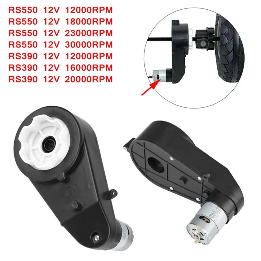 12V Electric Gear Motor RS390 RS550 for Children's Ride On Toys