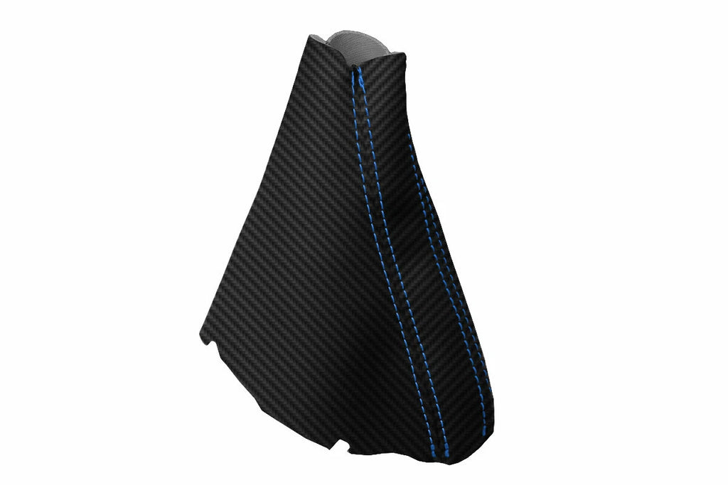 E Brake Boot Cover for BMW E60 (2004–2010) Carbon Fiber Black Blue Stitch