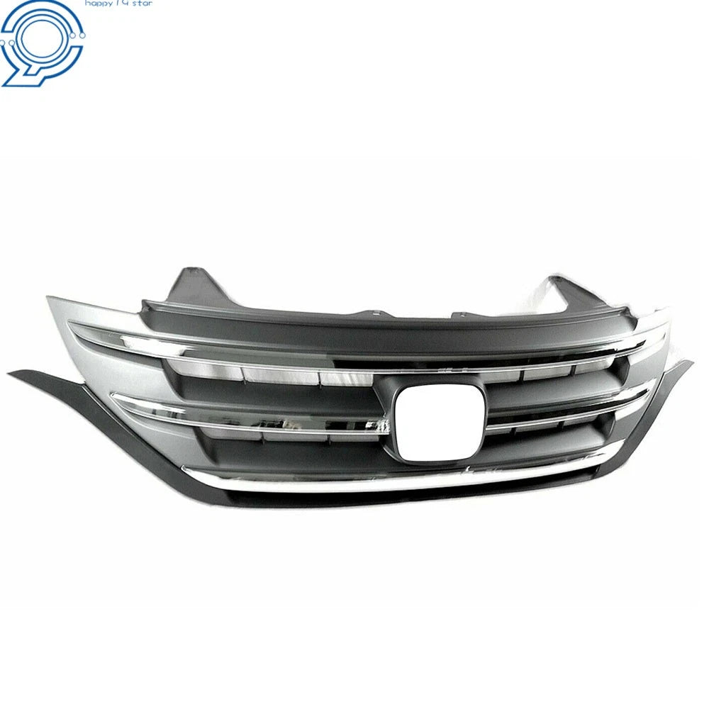 Front Hood Bumper Grille for Honda CR-V (2012–2014) Black Chrome
