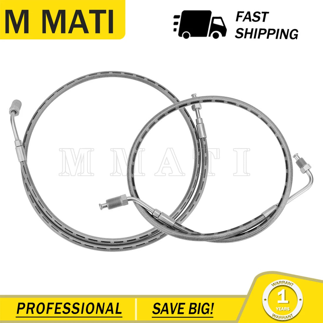 Rear Brake Hose Line Set for Polaris Ranger 500 (2006–2010) 1910493 1910494