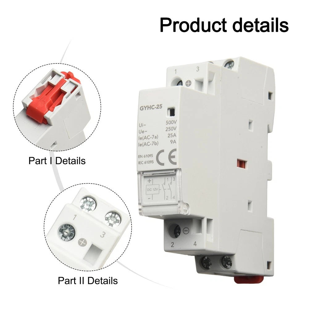 GYHC-25 230V 25A 2P AC Contactor for Household Circuit Control (N/A)