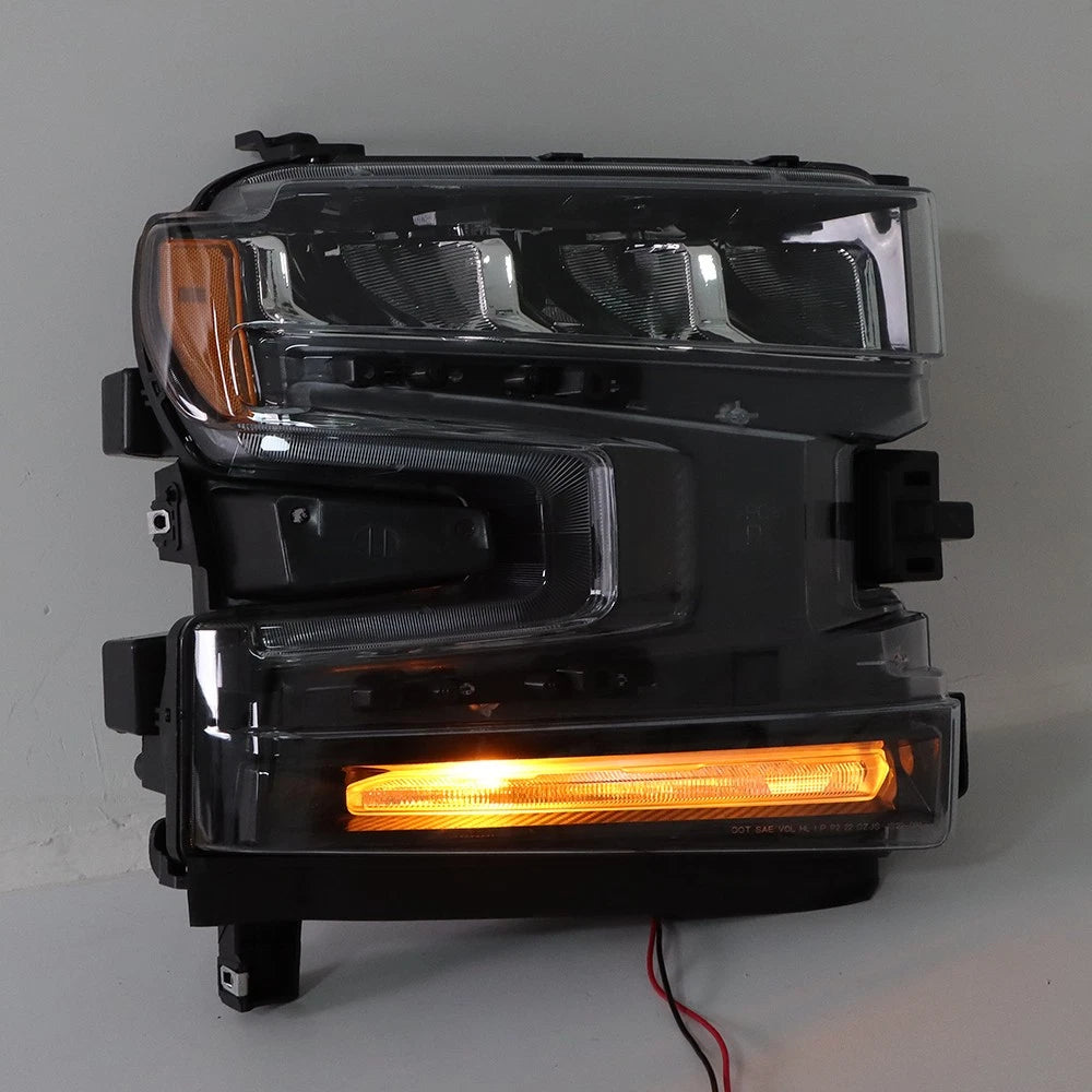 LED Headlight for Silverado 1500 (2019–2020) Black Right Side