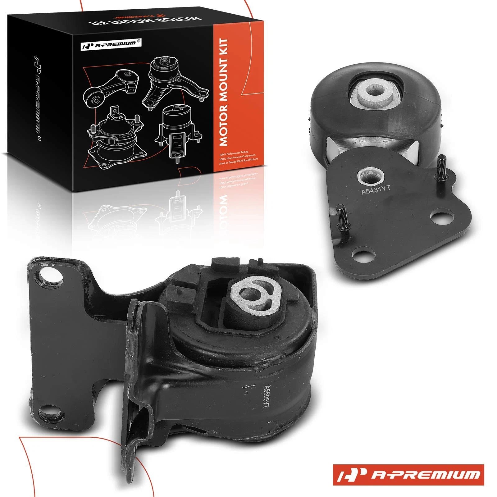 2X Rear Engine Motor & Torque Strut Mount for Ford Edge (2007–2010)