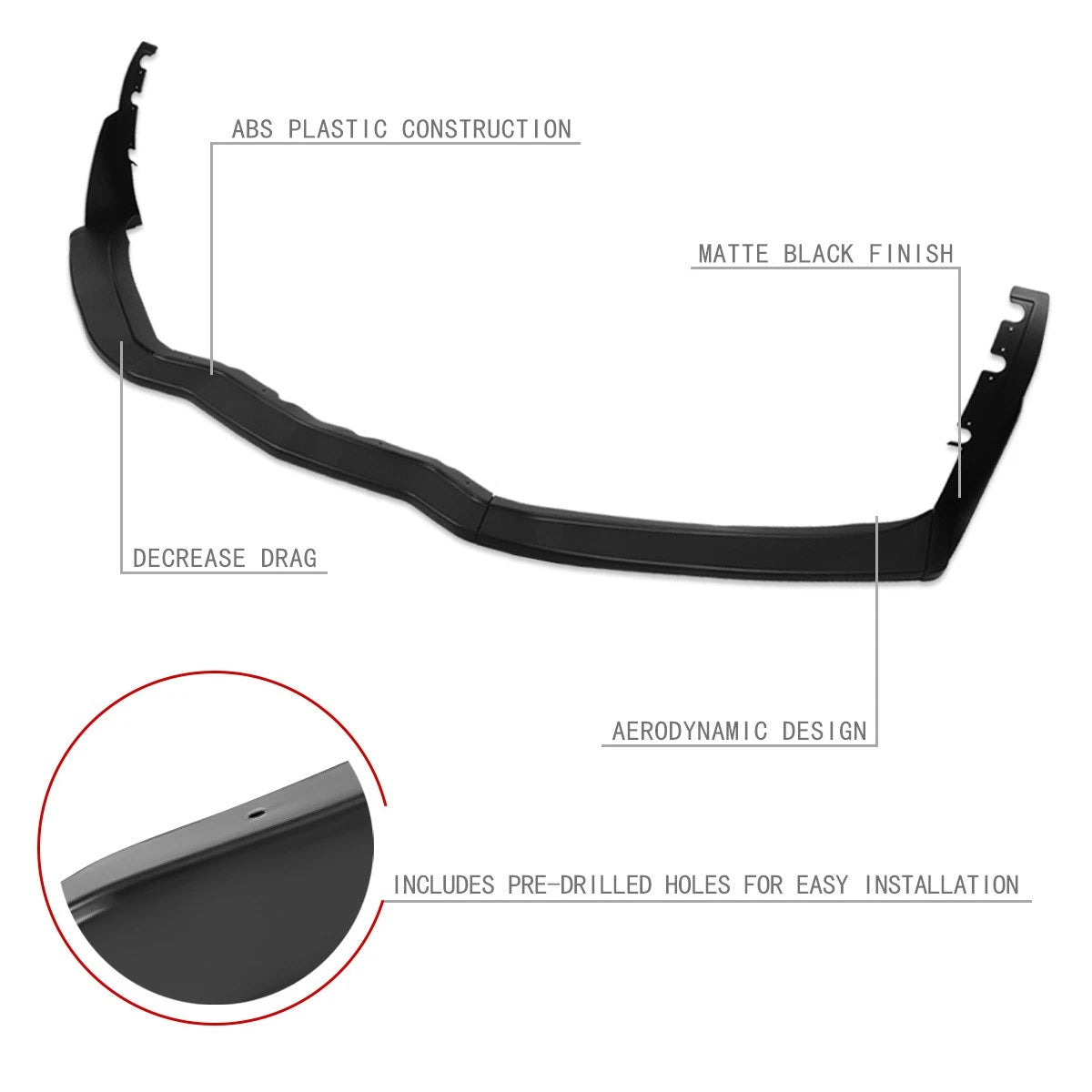 Front Bumper Lip Splitter Diffuser for Chevy Corvette (2014–2019)