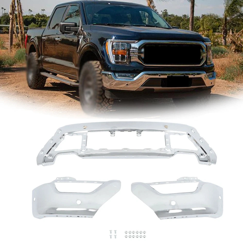 Chrome Split Bumper Face Bar for Ford F-150 (2021–2023)